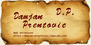 Damjan Prentović vizit kartica